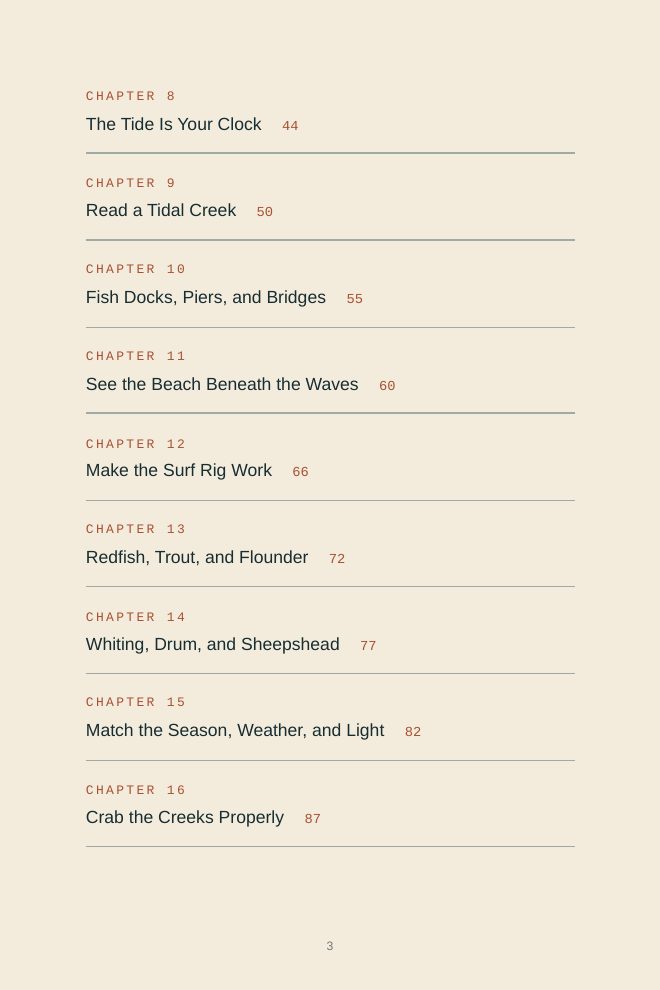 Interior preview page showing step-by-step fishing instruction and reference material